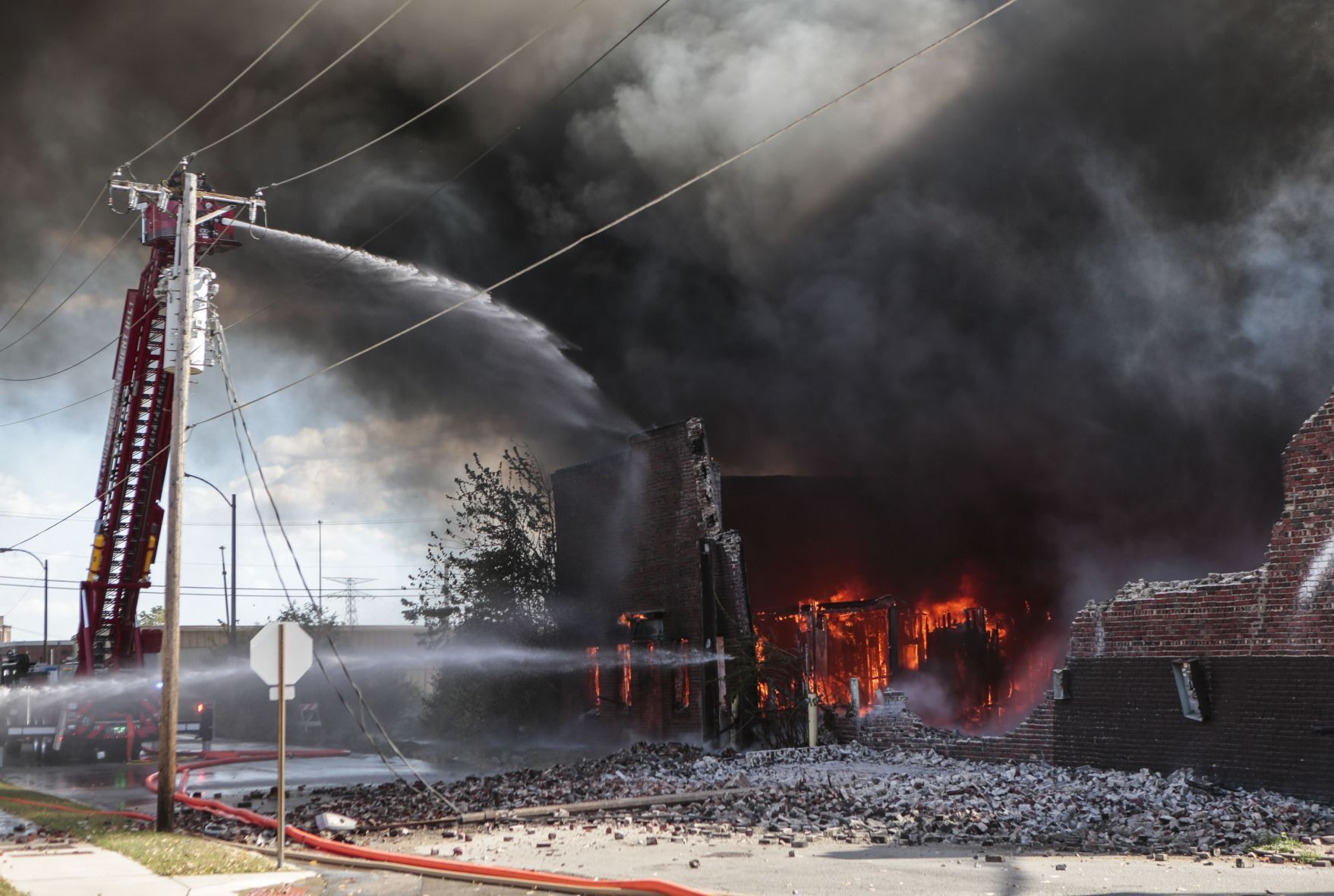 Warehouse Fire on N. 13th St. and Howard St. in St. Louis